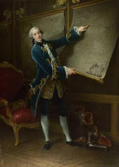 Francois-Hubert Drouais Portrait of Count of Vaudreuil oil painting picture
